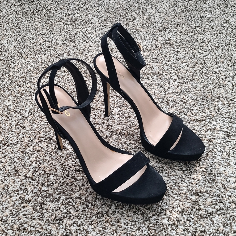 Aldo Black Stiletto Heels Size 10 US